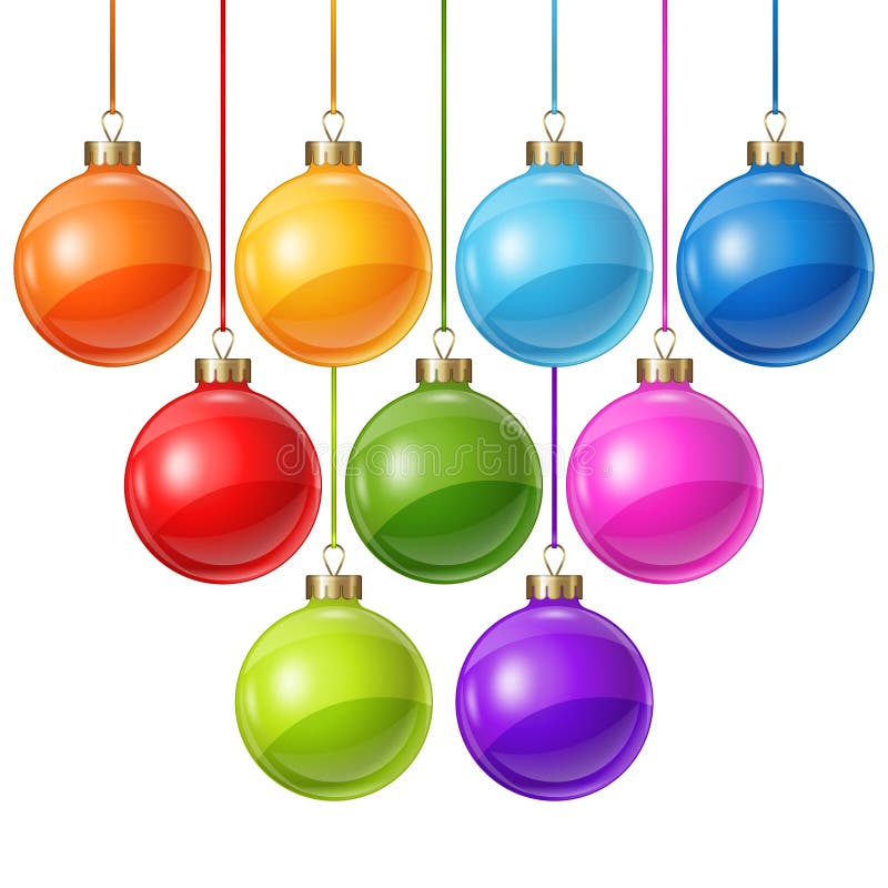 Christmas Balls New Year's Eve Adornment Decoration Colorful Stock ...