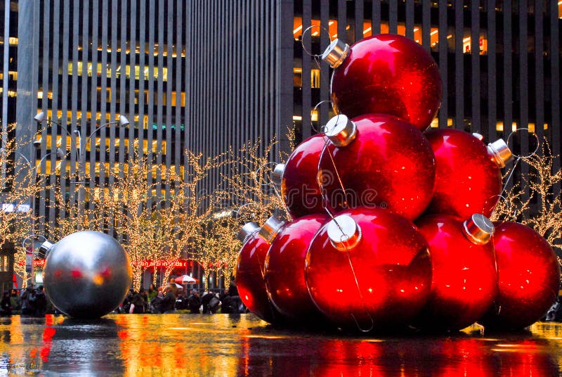 Christmas Balls in Manhattan, NYC Editorial Photo Image of christmas
