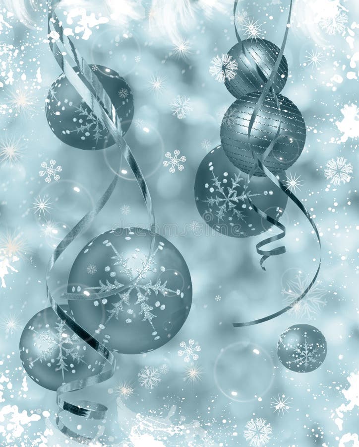 Christmas balls and paper streamer