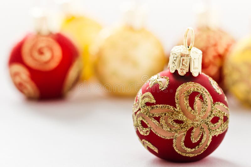 Red And Gold Christmas Balls III Stock Photo Image of decorative, seasonal 33531110