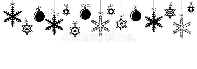 Christmas Banner Clipart Black And White