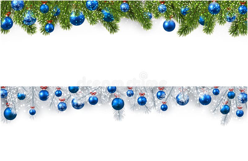 New Year Banner with Christmas Balls. Stock Vector - Illustration of ...