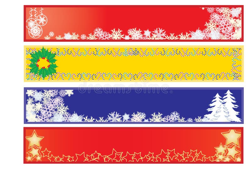Christmas Banner Set stock vector. Illustration of vector - 27279836