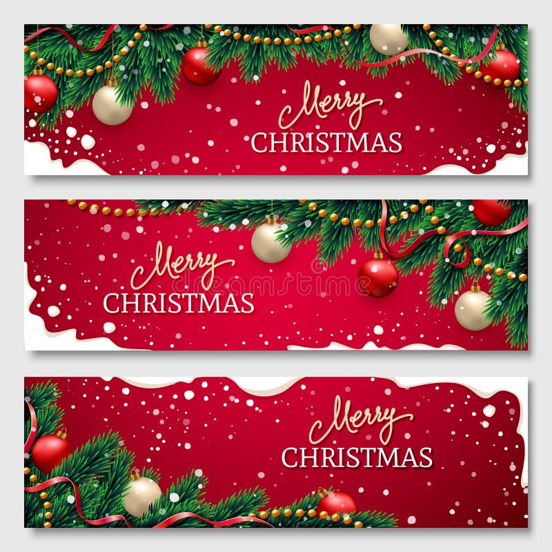 Christmas banners set stock vector. Illustration of background - 80895088