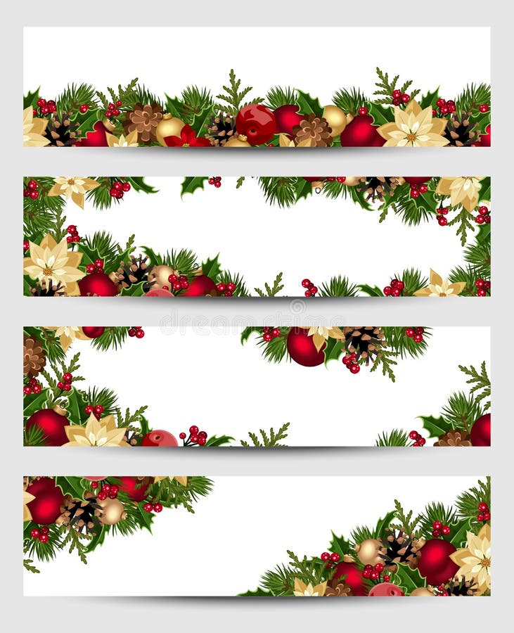 Christmas banners stock vector. Illustration of present - 27391569