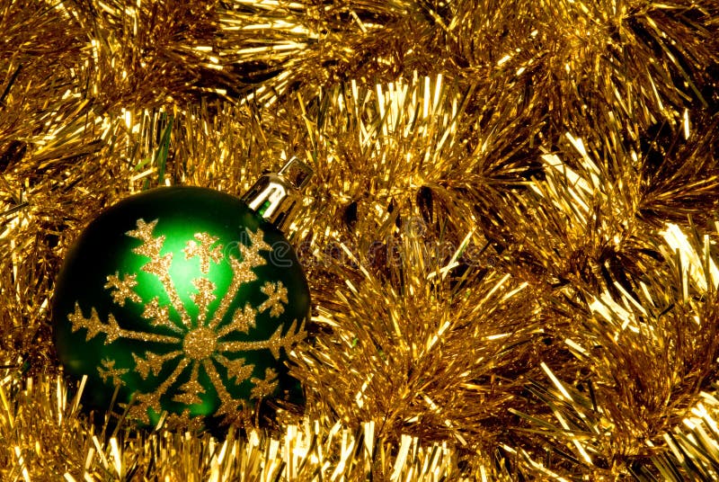 Christmas Bauble and Tinsel Stock Image Image of decorative, festive