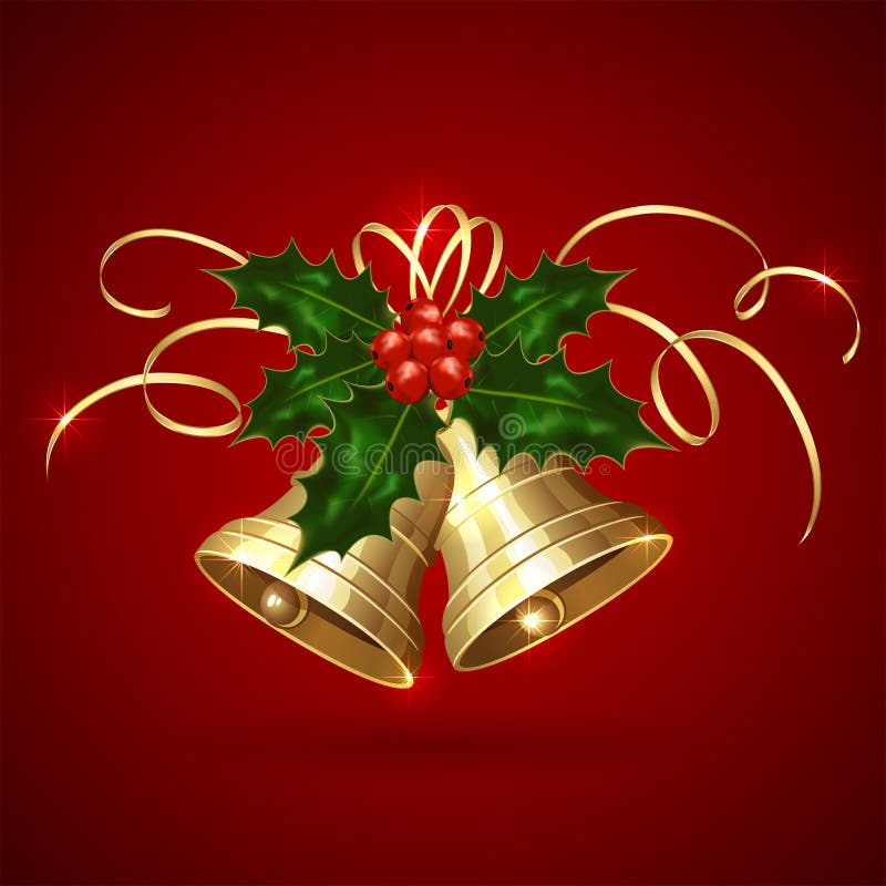 Christmas Bells And Holly Berries Stock Photography - Image: 35715732