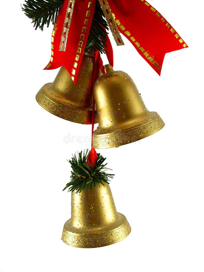 Christmas bells and red ribon
