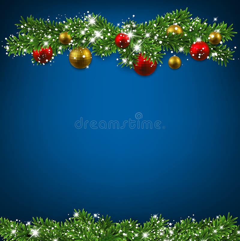 Merry Christmas Illustration with Lights Garland and Typography ...