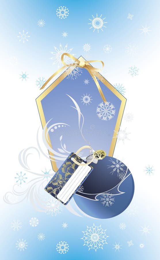 Christmas blue ball on the decorative background