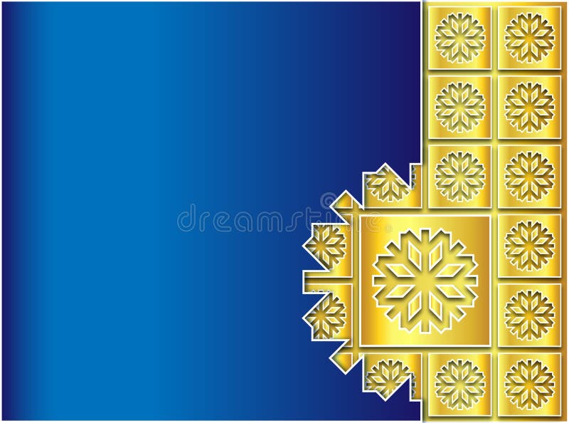 Christmas blue and gold background