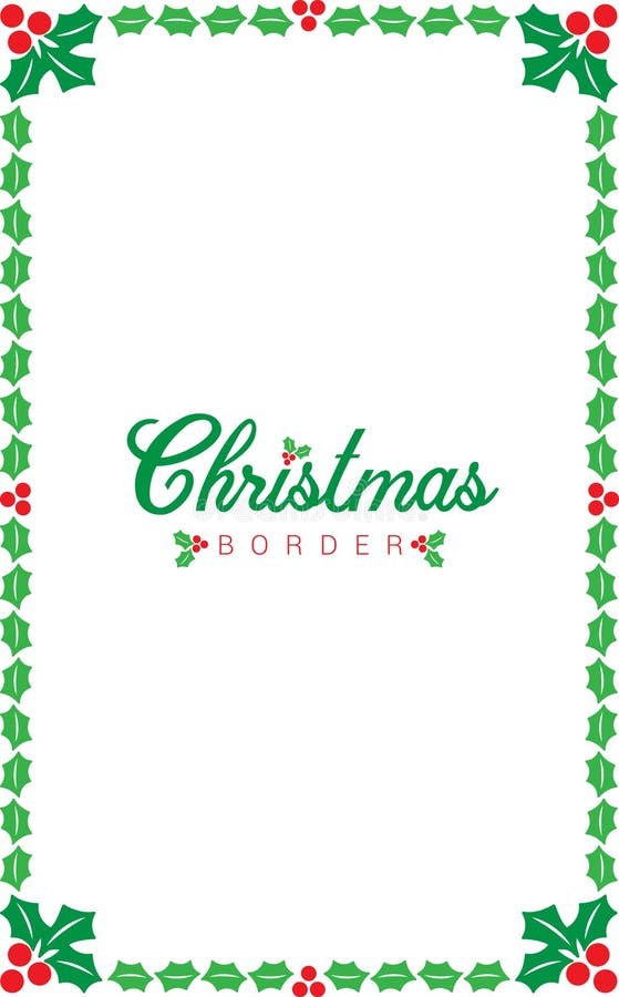 Christmas Border Green color