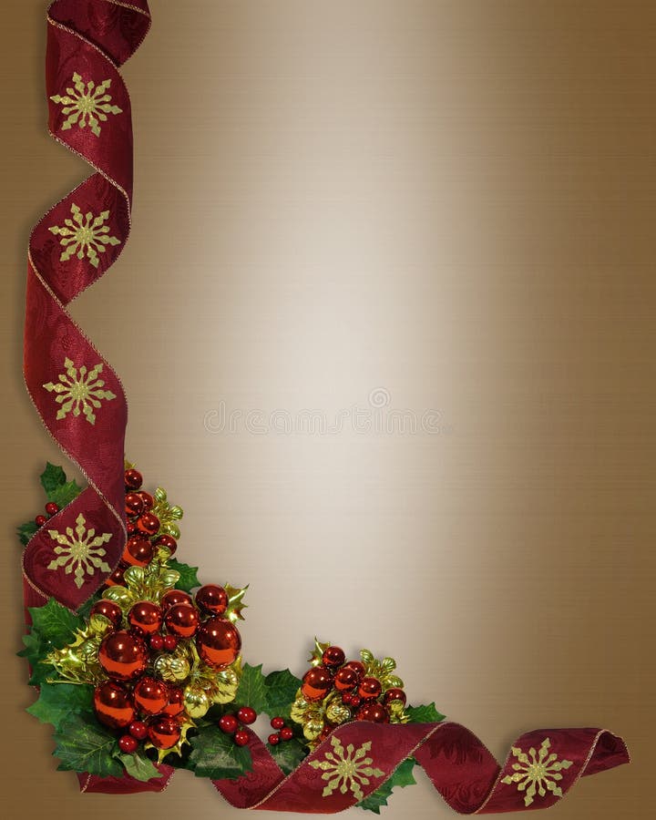 Christmas Border elegant ribbons