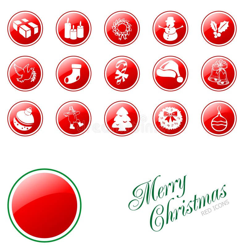 Christmas buttons. stock vector. Illustration of snow 11524550