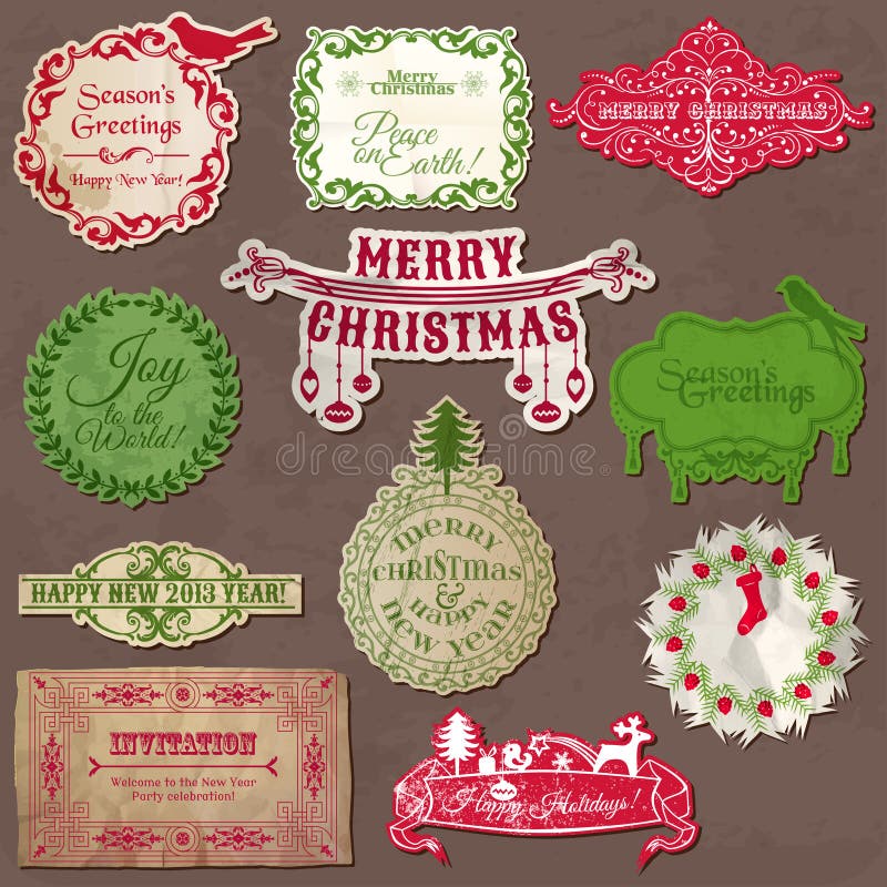 Christmas Calligraphic Design Elements Stock Vector - Illustration of ...