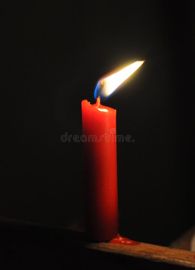 Christmas Candle in the Night Stock Photo Image of yellow, black
