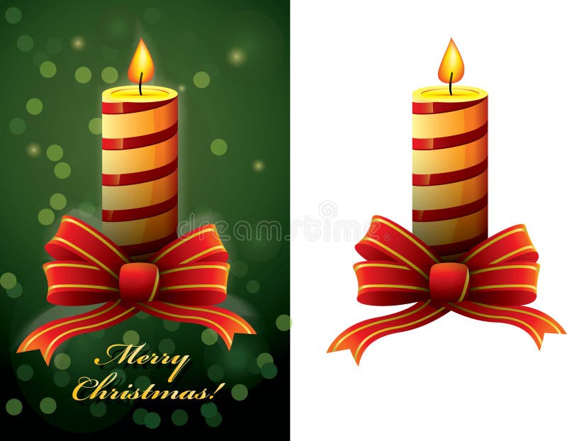 Christmas candle vector stock vector. Illustration of mistletoe 17699247