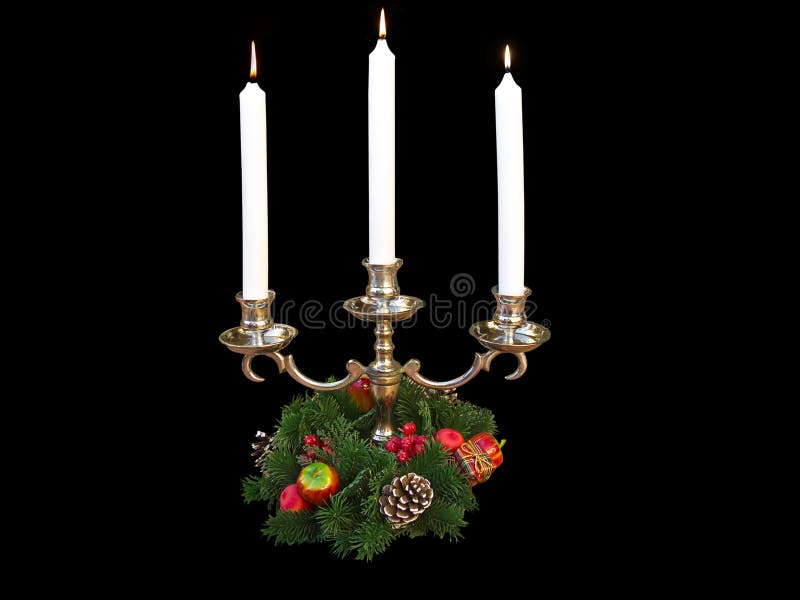 Christmas candles stock photo. Image of flame, display 12668088