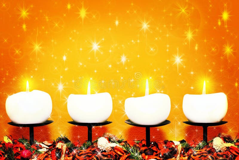 Christmas candles stock image. Image of branches, december 27319137