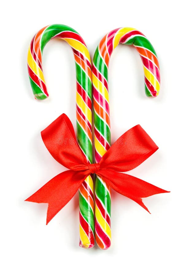 Candy Cane for Party Design on Pink Background Stock Photo Image of