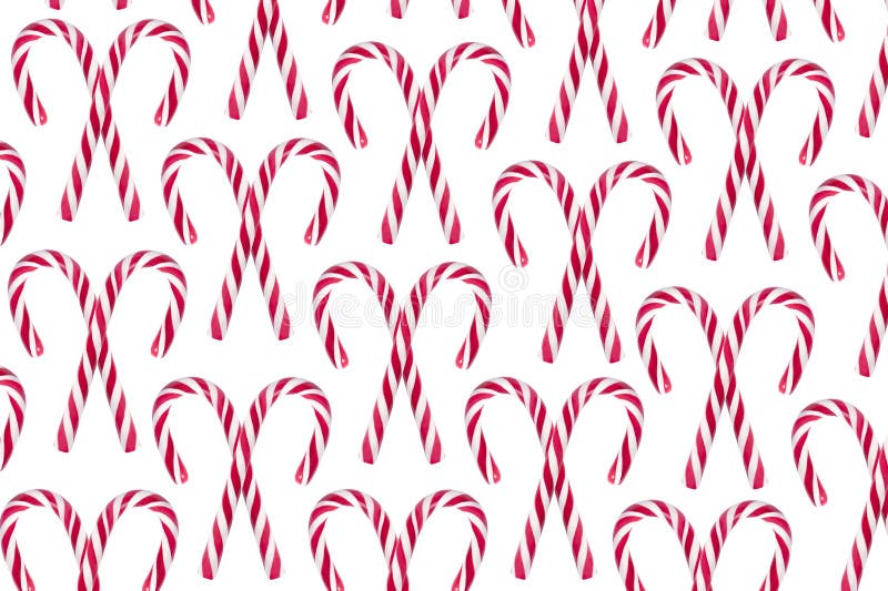 Candy Canes Spell Joy, on White Background; Christmas Stock Image