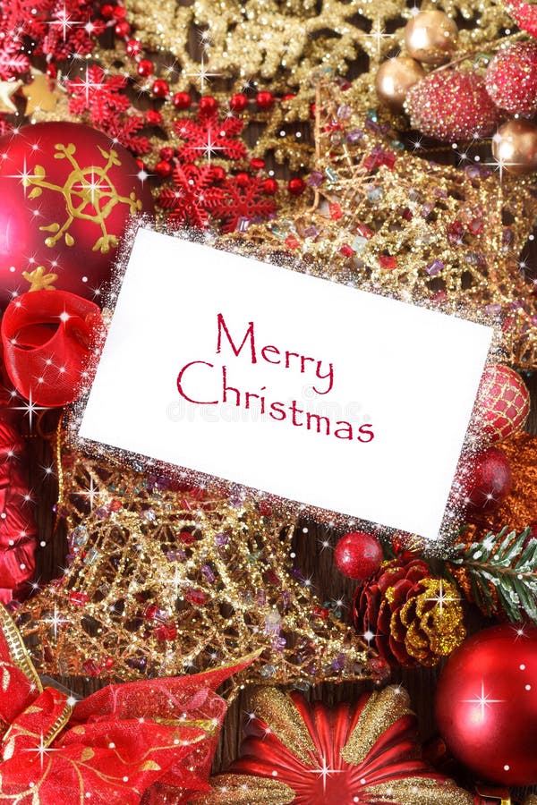 Christmas card stock image. Image of green, paper, note 17035645