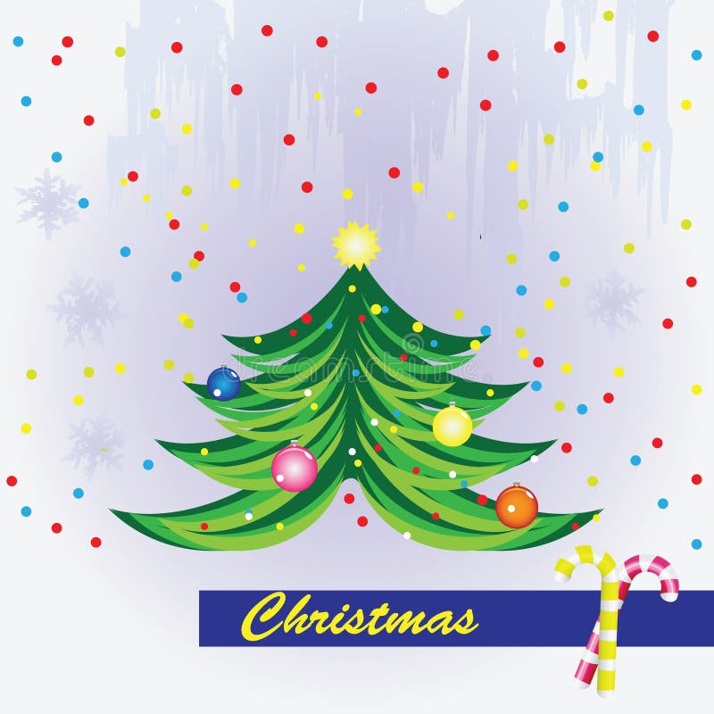 Christmas card stock vector. Illustration of blue, tree 27510147