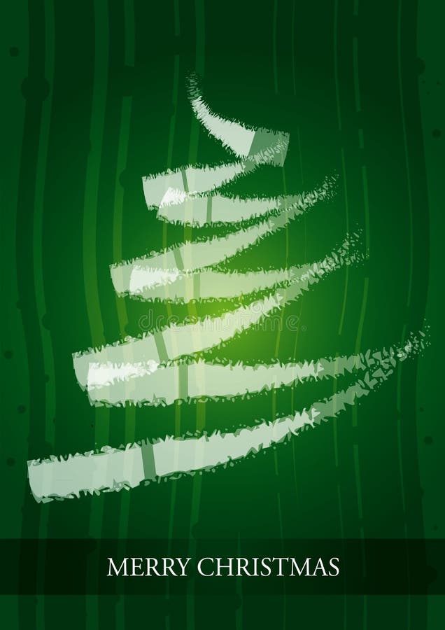 Christmas Card with abstract Christmas tree