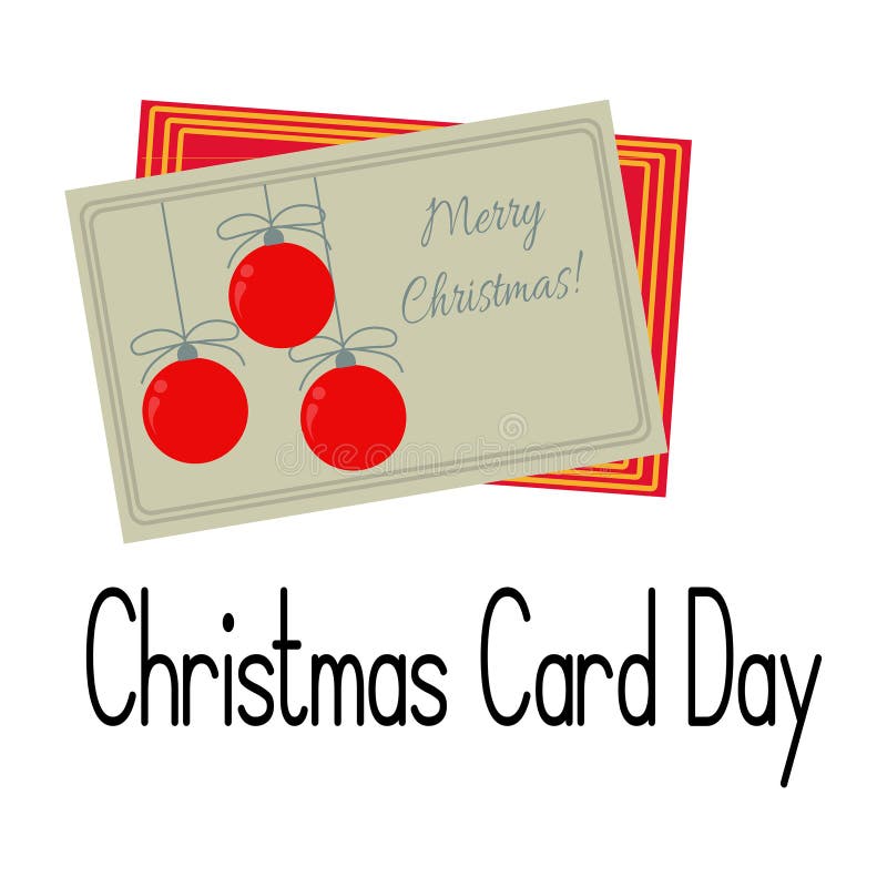 Christmas Card Day, Idea for Poster, Banner, Flyer or Postcard Stock Vector Illustration of