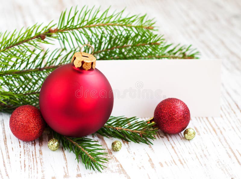 Christmas Card With Decorations Stock Photography Image 34465682