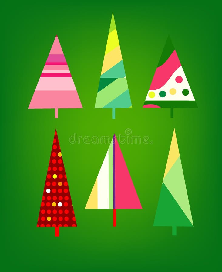 Snowflake Christmas Tree Blue Stock Illustration - Illustration of ...