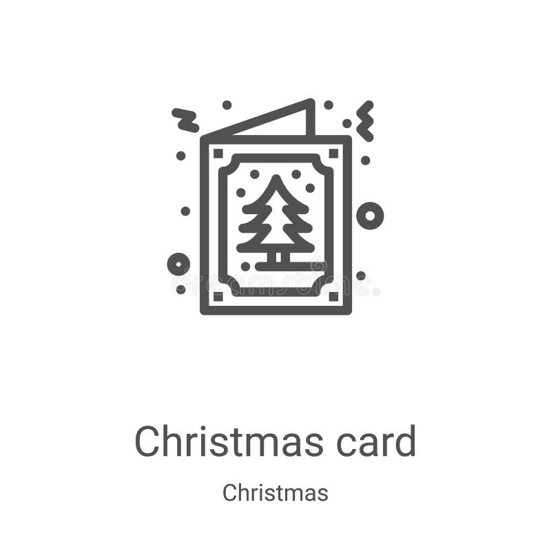 Christmas Card Icon Vector from Christmas Collection. Thin Line