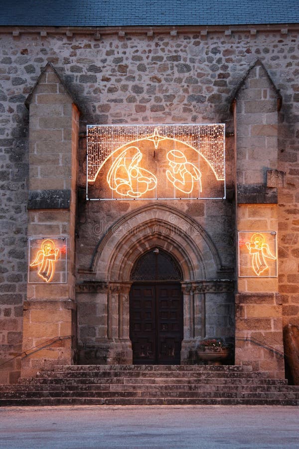 Christmas Church Nativity Lights Stock Image Image of hope