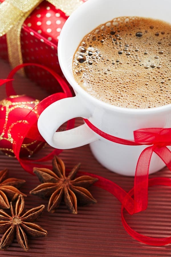 Christmas Day Coffee stock image. Image of gift, drink 6434661