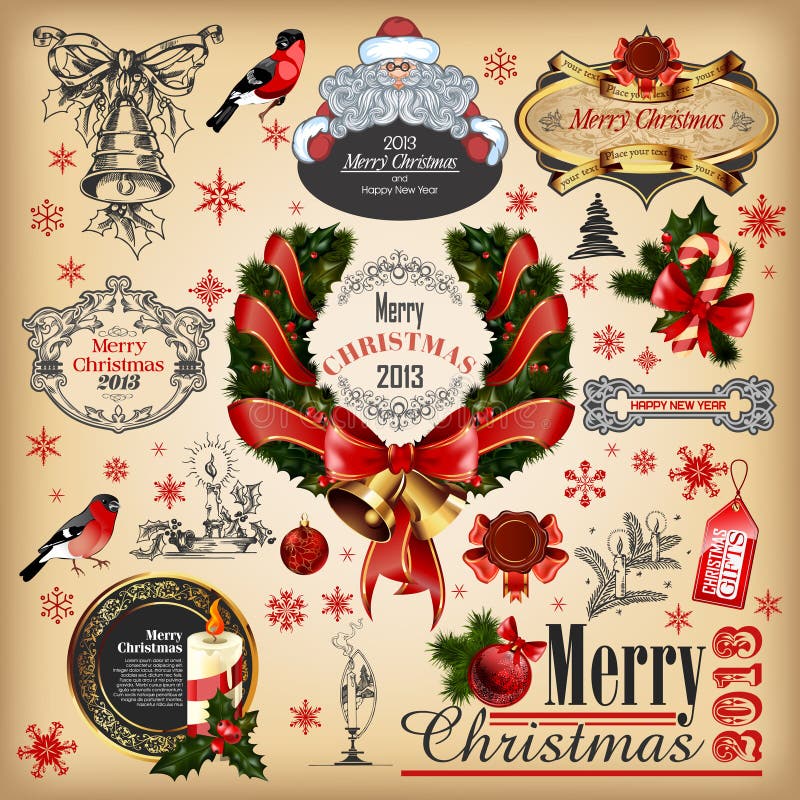 Christmas collection vector illustration