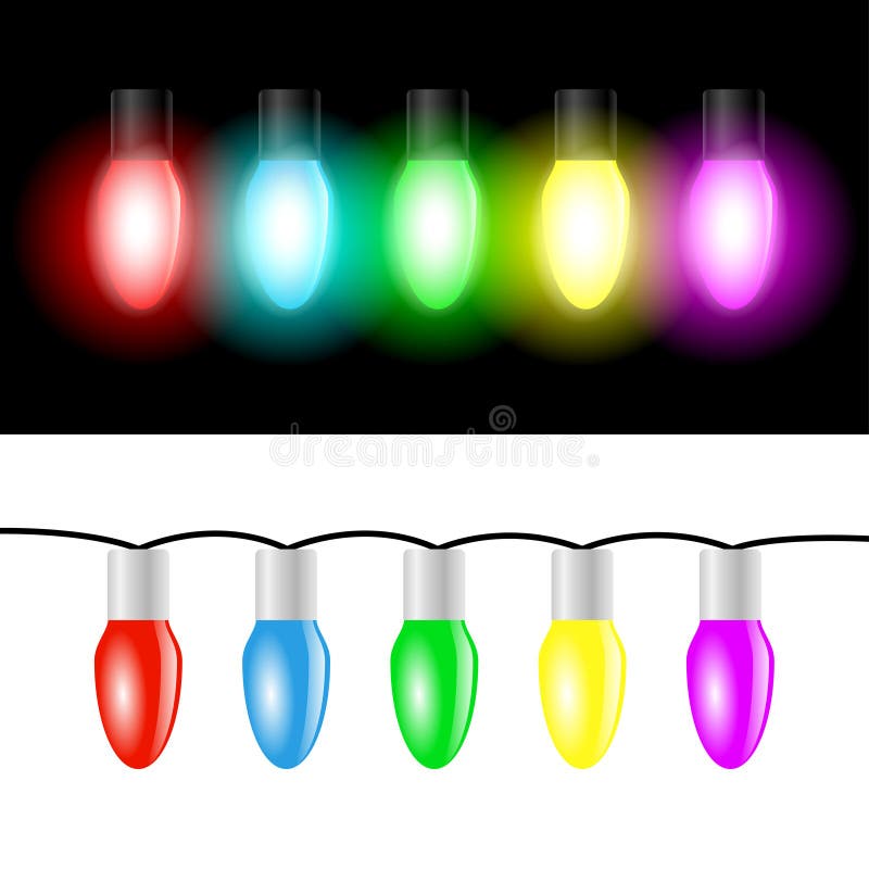 Christmas color light bulbs