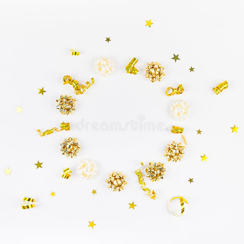 Christmas composition with golden frame stock image Christmas composition with golden frame stock image