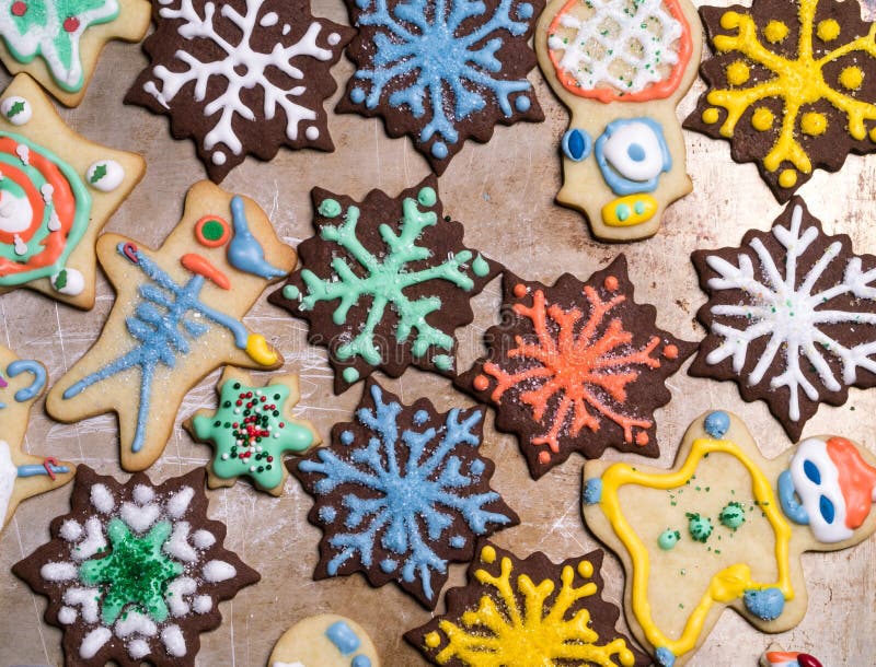 Christmas Cookies Background Stock Photo - Image of treat, snowflakes
