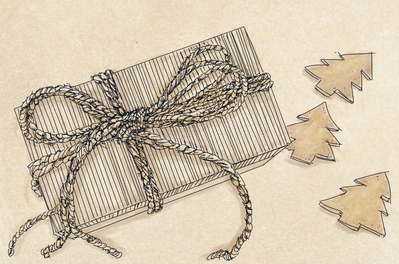 Christmas cookies with gift