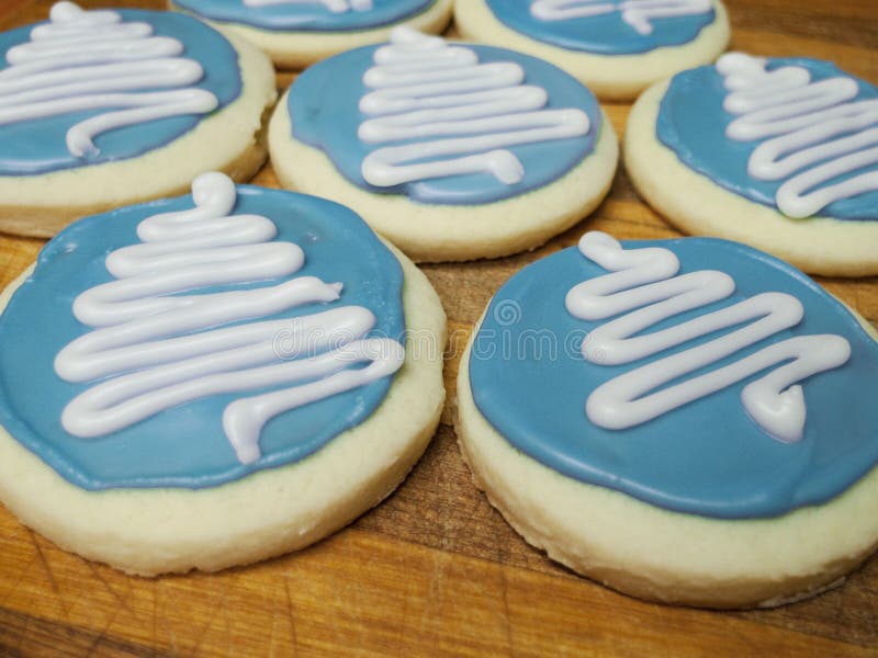 Christmas Cookies with tree design, many stock photography