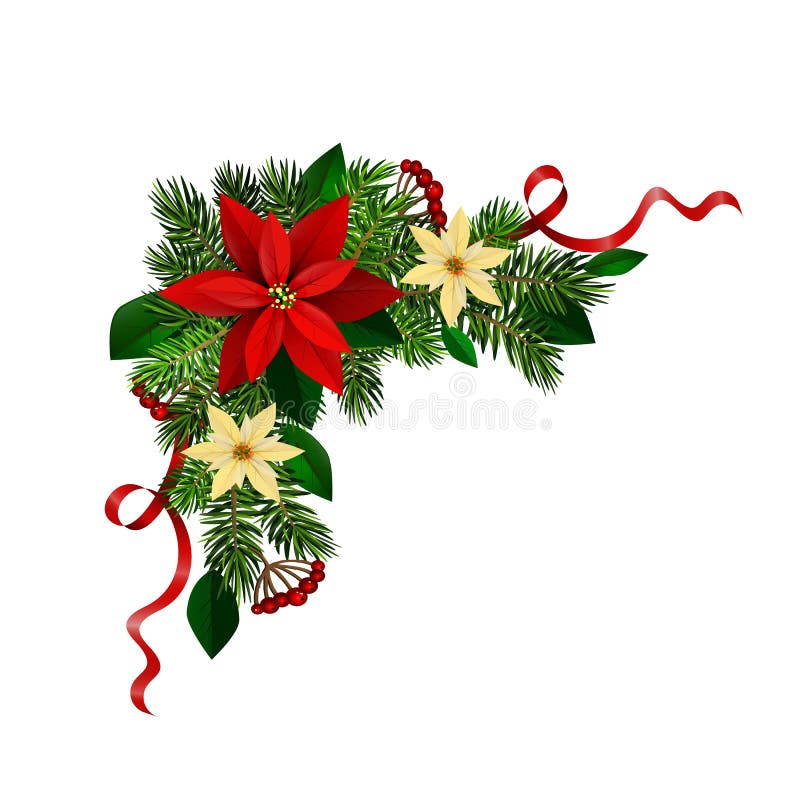 Christmas Corner Decorations Stock Vector - Illustration of cutout ...