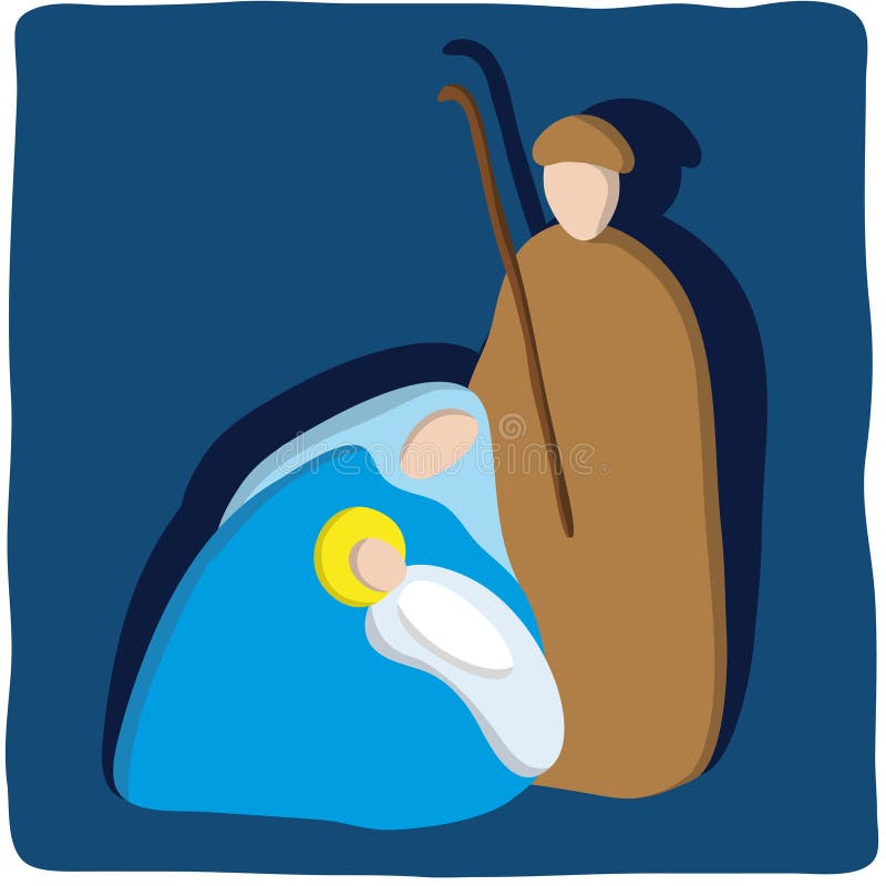 Christmas crib stock vector. Illustration of maternity 22010664