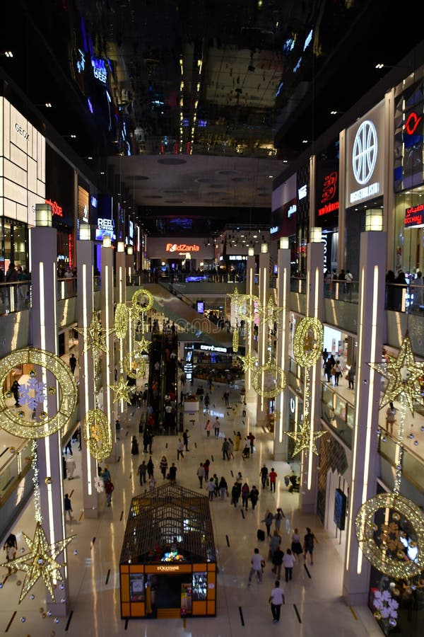 Christmas Decor at Dubai Mall in Dubai, UAE Editorial Stock Image