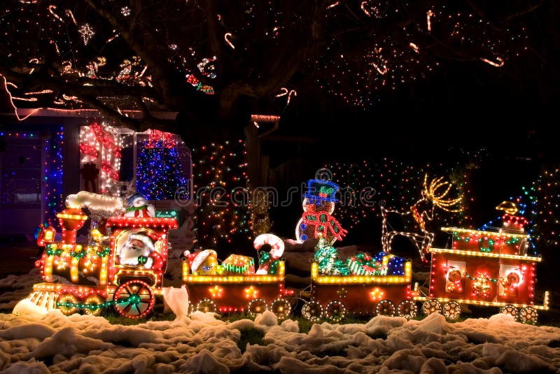 Christmas decorated house