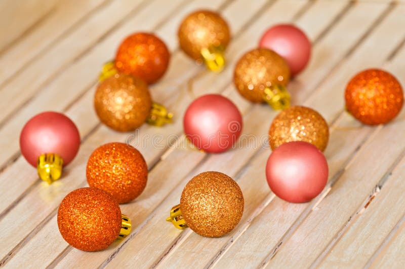 Christmas decorating balls stock image. Image of copper 22372841