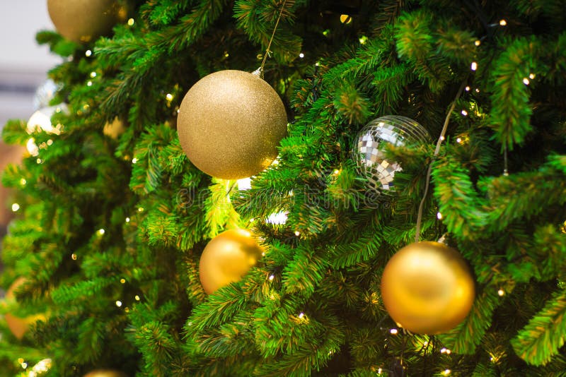 Christmas Decoration Accessories, Golden Balls, Light Bulb, Gritter ...