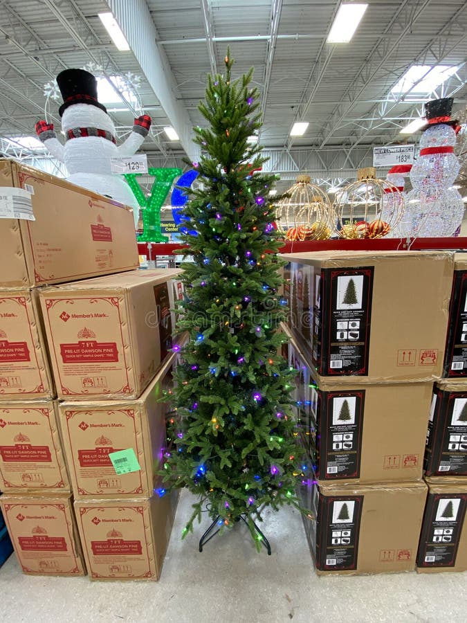 The Christmas Decoration Aisle of a Sams Club Editorial Photography - Image  of lights, display: 160870267