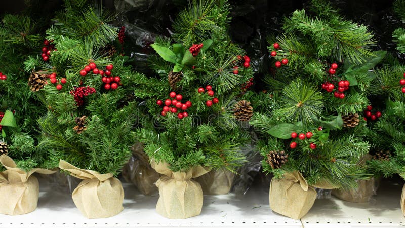 Christmas Artificial Branches Pine Berry Cone Red Fruit Xmas Tree Home Decor