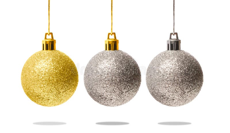 Christmas decoration balls with clipping path