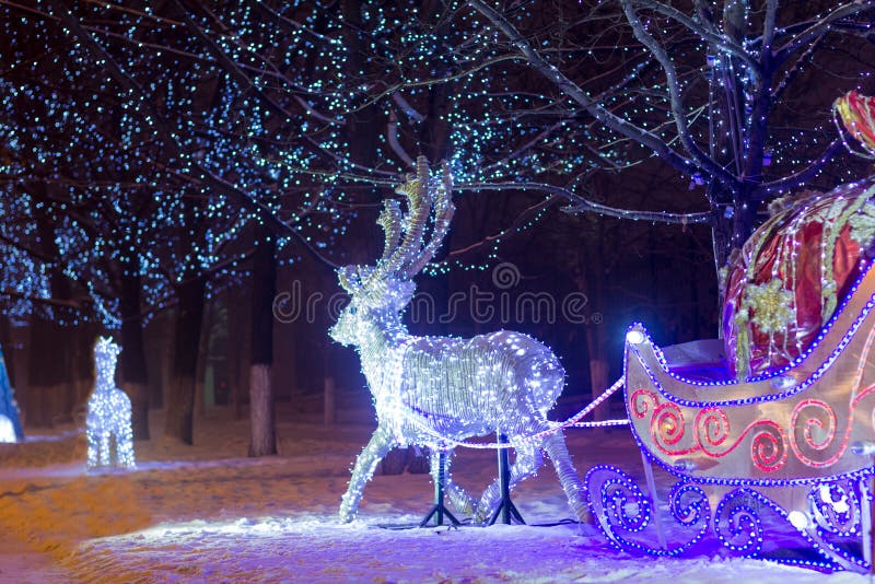 490 Christmas Lights Night Painting Photos Free Royalty Free Stock Photos From Dreamstime